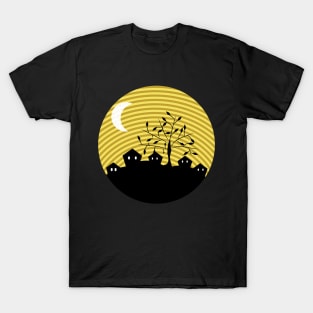 Quiet village at night T-Shirt